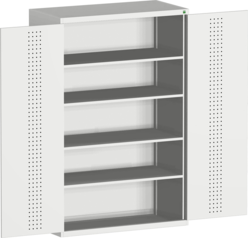 bott Armoire système cubio avec portes en panneaux perforés, 2 tiroir(s)