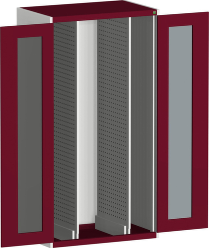 bott Armoire verticale cubio, 2 extensions, RAL7035 gris clair/RAL3004 rouge pourpre  L