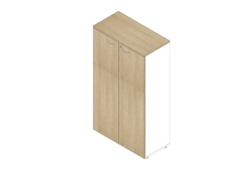 Quadrifoglio Armoire de bureau Practika, 4 hauteurs des classeurs, blanc/chêne