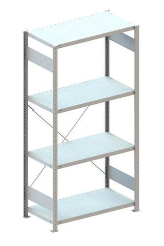 META Rack de stockage sans vis, hauteur x largeur x profondeur 2000 x 1056 x 536 mm, 4 tablettes  L