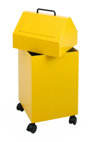 stumpf Conteneur de matériaux recyclables ignifugés, 45 l, RAL1003 jaune de sécurité, couvercle RAL1003 jaune de sécurité  L