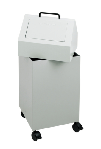 stumpf Conteneur de matériaux recyclables ignifugés, 45 l, RAL7035 gris clair, couvercle RAL7035 gris clair  L