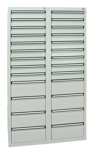 stumpf Armoire à tiroirs ST 410, 26 tiroir(s), RAL7035 gris clair/RAL7035 gris clair  L