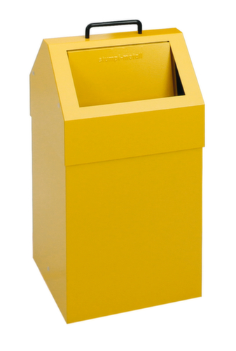 stumpf Conteneur de matériaux recyclables ignifugés, 45 l, RAL1003 jaune de sécurité, couvercle RAL1003 jaune de sécurité  L