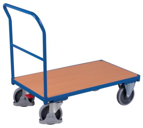 VARIOfit Chariot avec barre de poussée, force 500 kg, plateau longueur x largeur 1060 x 600 mm  L