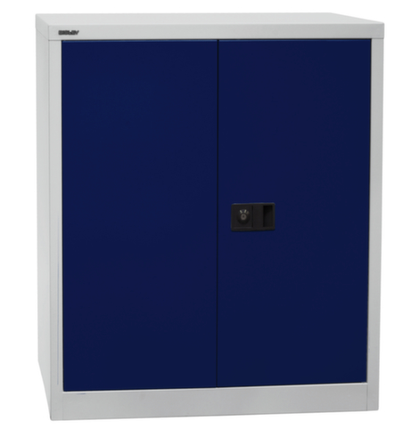 Bisley Armoire de classement, 2 hauteurs des classeurs, gris clair/bleu Oxford  L