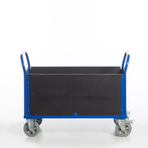 Rollcart Chariot quatre ridelles avec plateau antidérapant, force 1200 kg, plateau longueur x largeur 1200 x 770 mm  L