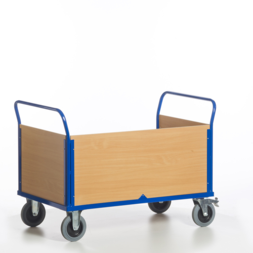 Rollcart Chariot à trois ridelles, force 600 kg, plateau longueur x largeur 1200 x 780 mm  L