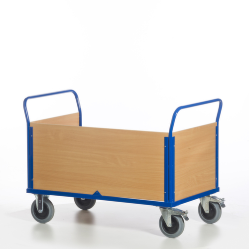 Rollcart Chariot à trois ridelles, force 600 kg, plateau longueur x largeur 1200 x 780 mm  L