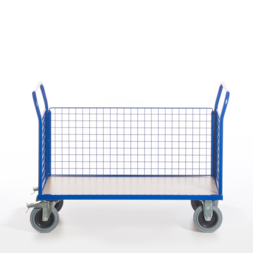 Rollcart Wagon à trois parois en grille, force 500 kg, plateau longueur x largeur 1200 x 780 mm