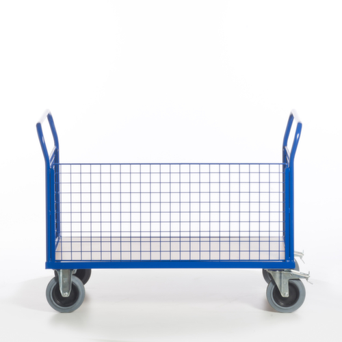 Rollcart Wagon à trois parois en grille, force 500 kg, plateau longueur x largeur 1200 x 780 mm  L