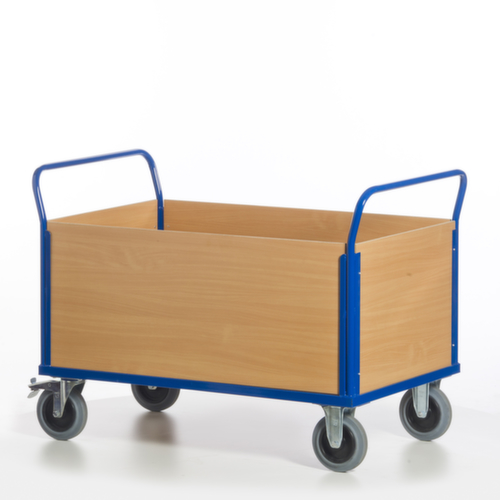 Rollcart Chariot quatre ridelles, force 600 kg, plateau longueur x largeur 1200 x 770 mm  L