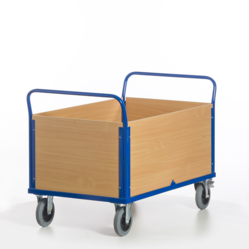 Rollcart Chariot quatre ridelles, force 600 kg, plateau longueur x largeur 1200 x 770 mm  L