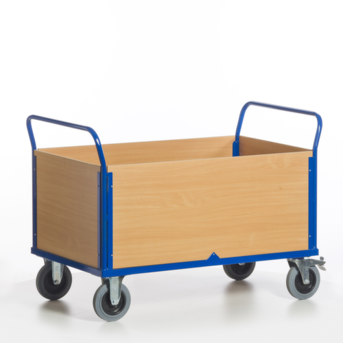 Rollcart Chariot quatre ridelles, force 600 kg, plateau longueur x largeur 1200 x 770 mm  L