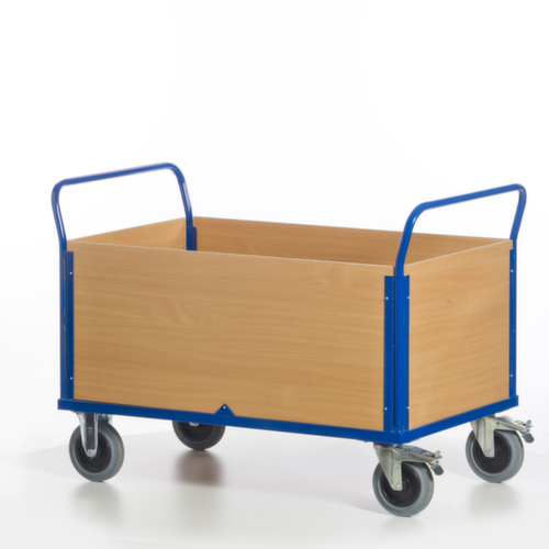 Rollcart Chariot quatre ridelles, force 600 kg, plateau longueur x largeur 1200 x 770 mm  L