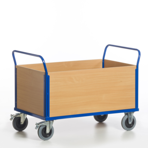 Rollcart Chariot quatre ridelles, force 600 kg, plateau longueur x largeur 1200 x 770 mm  L