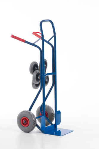 Rollcart Diable pour escaliers 3 étoiles, force 150 kg, largeur de pelle 300 mm, bandage air  L