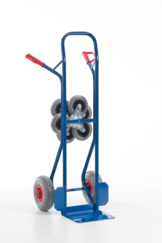 Rollcart Diable pour escaliers 3 étoiles, force 150 kg, largeur de pelle 300 mm, bandage air  L