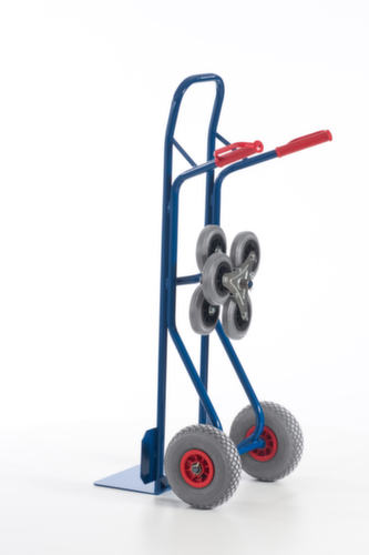 Rollcart Diable pour escaliers 3 étoiles, force 150 kg, largeur de pelle 300 mm, bandage air  L