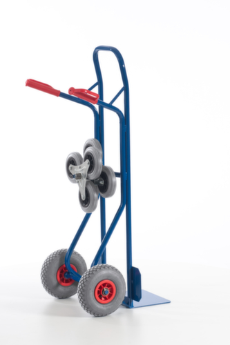 Rollcart Diable pour escaliers 3 étoiles, force 150 kg, largeur de pelle 300 mm, bandage air  L