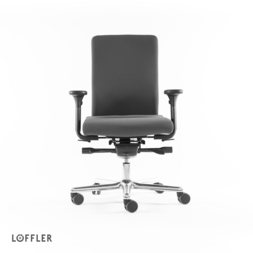 Löffler Siège de bureau pivotant avec assise viscoélastique, gris  L