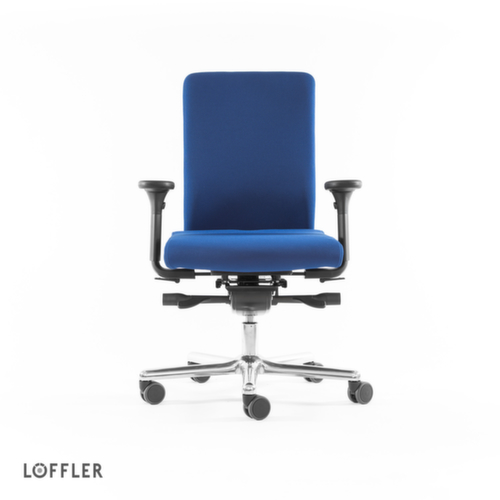 Löffler Siège de bureau pivotant avec assise viscoélastique, bleu  L