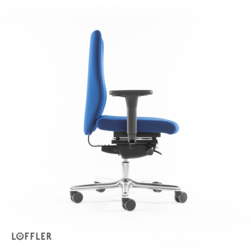 Löffler Siège de bureau pivotant avec assise viscoélastique, bleu  L