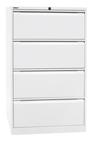 Bisley Armoire pour dossiers suspendus, 4 extensions, blanc signalisation/blanc signalisation  L