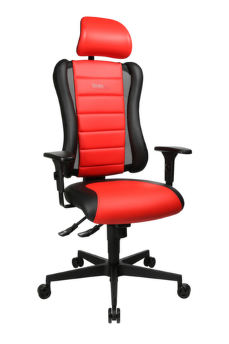 Topstar Siège de bureau pivotant Sitness Racer RS mit AL "P4" + KS avec appui-tête, noir/rouge