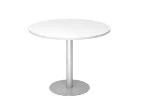 Table de conférence, Ø 1000 mm, panneau blanc