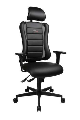 Topstar Siège de bureau pivotant Sitness Racer RS mit AL "P4" + KS avec appui-tête, noir  L