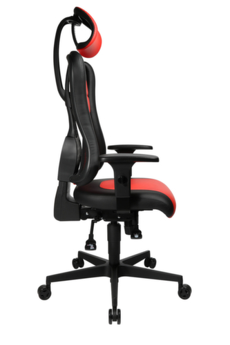 Topstar Siège de bureau pivotant Sitness Racer RS mit AL "P4" + KS avec appui-tête, noir/rouge  L