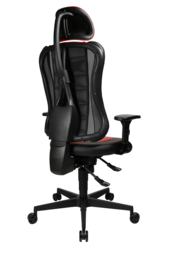 Topstar Siège de bureau pivotant Sitness Racer RS mit AL "P4" + KS avec appui-tête, noir/rouge  L