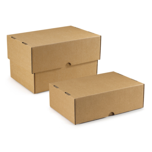 Caisse carton avec couvercle coiffant  L