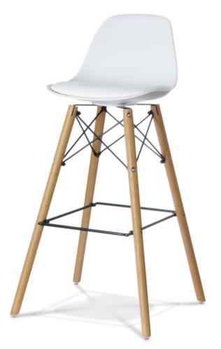 Paperflow Tabouret de bar Steelwood, assise blanc  L