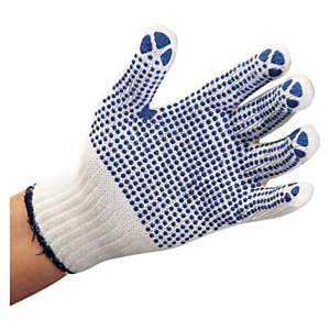 Gants à picots, polyester/coton, taille 7  L