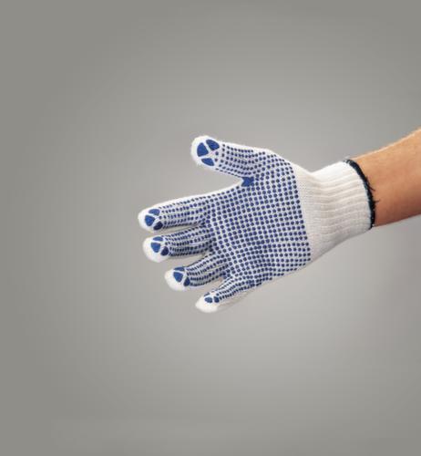 Gants à picots, polyester/coton, taille 7  L