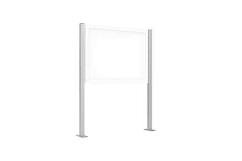 Montants (paire) pour vitrine d'affichage, aluminium