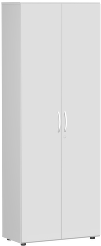 Gera Armoire à portes battantes Milano, 6 hauteurs des classeurs, gris clair/gris clair