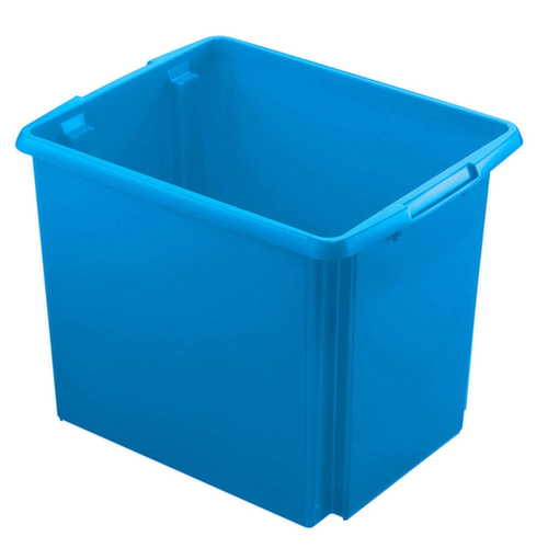 Conteneur léger à gerbage rotatif, bleu, capacité 45 l  L