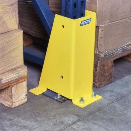 Butée de protection en jaune pour angles et montants, hauteur 350 mm  L