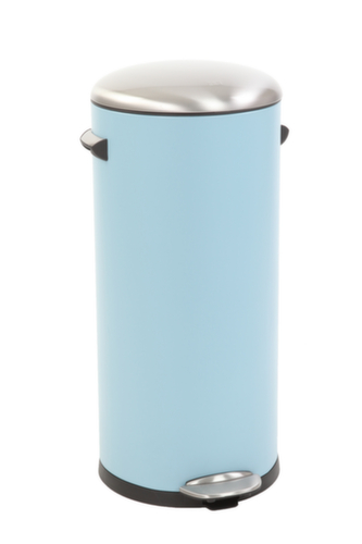 Poubelle à pédale EKO Belle Deluxe avec couvercle en acier inoxydable, 30 l, bleu clair  L