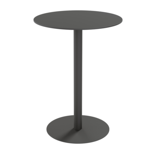 Paperflow Table haute d'extérieur résistante aux intempéries Cross, Ø 600 mm, panneau noir  L