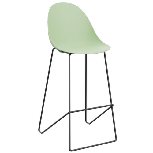 Paperflow Tabouret de bar moderne Void, assise vert  L