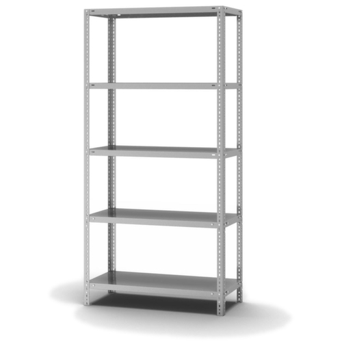 hofe Etagère à visser, 5 tablettes, avec revêtement en zinc anti-corrosion  L