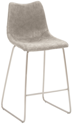 Mayer Sitzmöbel Tabouret de bar mySOLO avec base coulissante, assise vintage gris clair  L