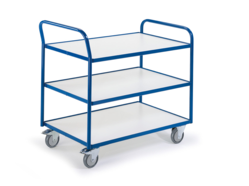 Rollcart Chariot à plateaux avec rebords 790x490 mm, force 250 kg, 3 plateaux  L