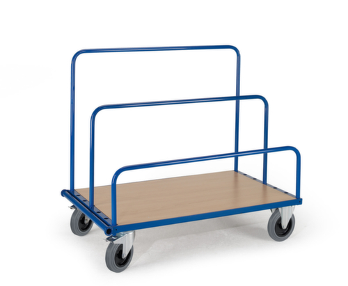 Rollcart Chariot porte-panneaux avec galet de démarrage, force 600 kg, plateau longueur x largeur 1200 x 800 mm  L