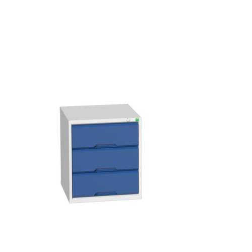 bott Armoire à tiroirs verso, 3 tiroir(s), RAL7035 gris clair/RAL5010 bleu gentiane  L