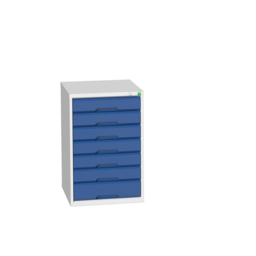 bott Armoire à tiroirs verso, 7 tiroir(s), RAL7035 gris clair/RAL5010 bleu gentiane  L